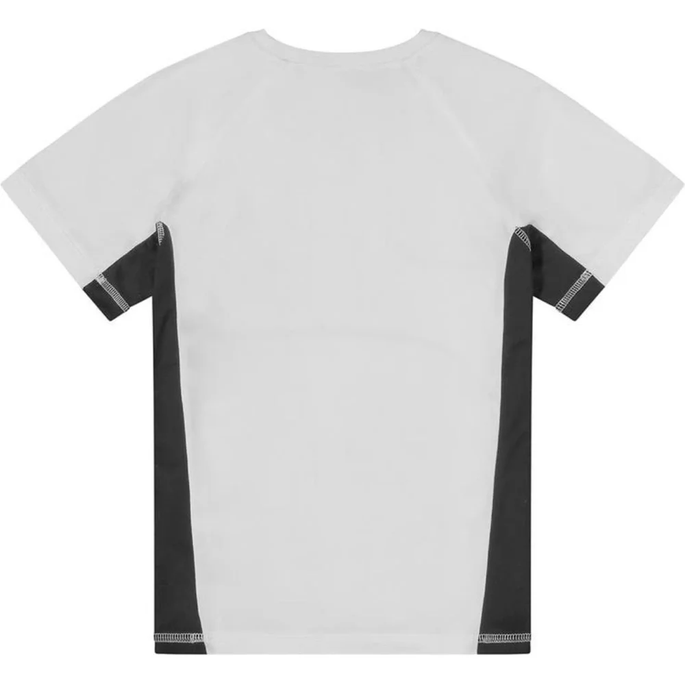 Beach Bros Boy’s White and Black Short Sleeve Rash-guard| size: 4T